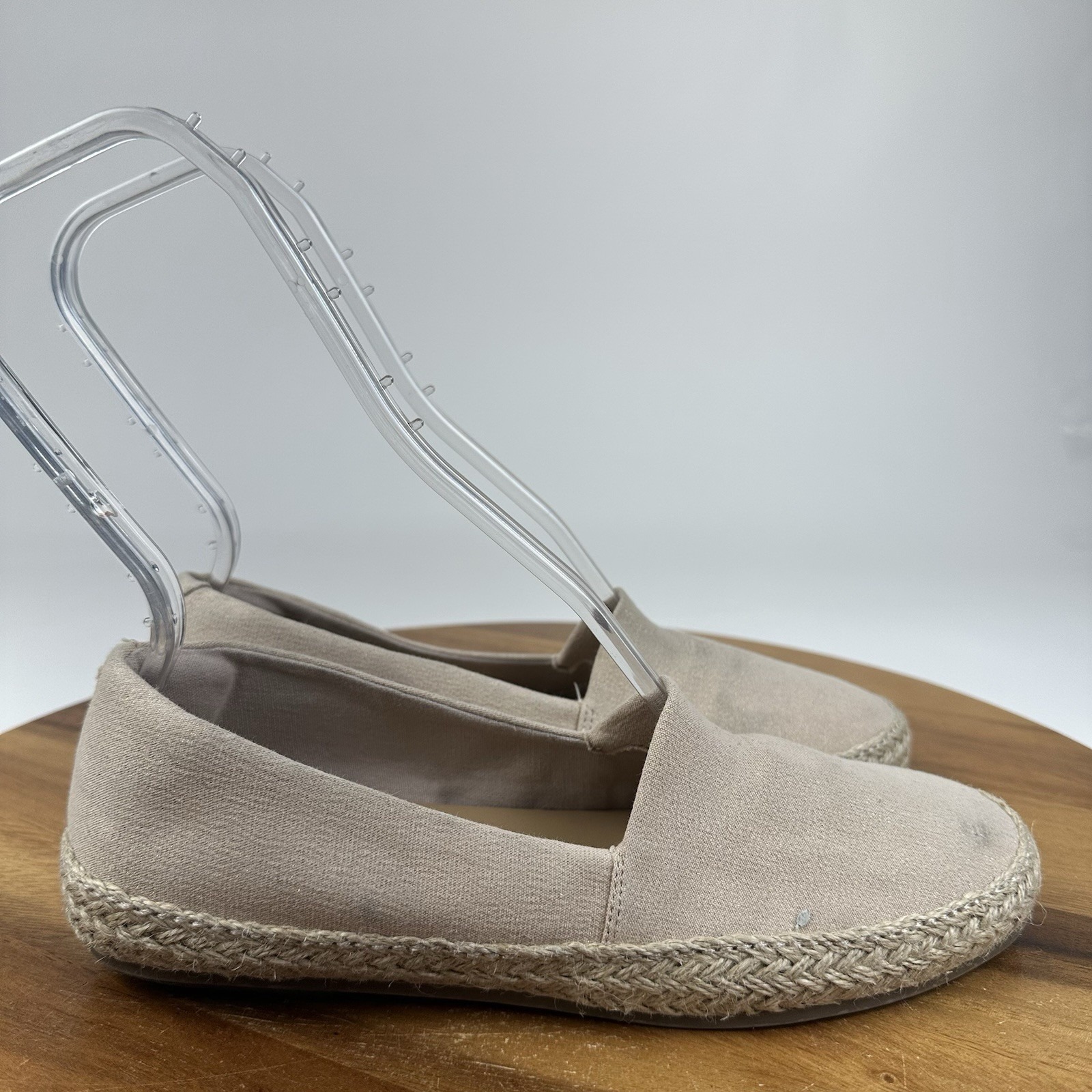 Easy Spirit Sehera Slip On Beige Basket Weave Accent Loafers Pink Size 6.5 M Euc